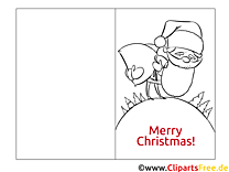Forest Santa Claus Free Christmas coloring pages for kids