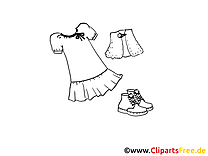 Kleidung für Mädchen Malvorlage