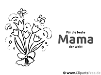 Bouquet de fleurs pour maman - faites vos propres cartes de voeux pour la fête des mères