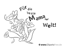 मातृ दिवस के लिए माँ के लिए ई-कार्ड खुद को रंगने के लिए