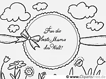 Greeting card for Mother's Day Plantillas para colorear, Plantillas para colorear y Dibujos para colorear gratis