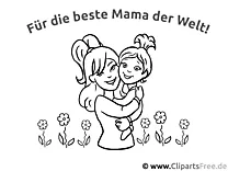 Maman avec enfant - créez vos propres cartes de vœux pour la fête des mères