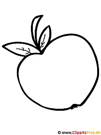 Картинка за оцветяване на ябълка - Безплатни страници за оцветяване за оцветяване