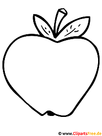 Apfel Malvorlage gratis