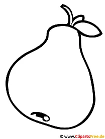 梨のぬりえ-無料のウィンドウカラーテンプレート