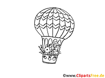 Balão de imagens para colorir PDF
