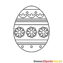 Coloriage œuf de Pâques au format PDF