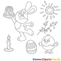 Dibujos para colorear de Pascua PDF