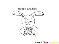 Easter Rabbit Coloring Sheet PDF for free