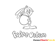 Happy Easter coloring page PDF