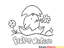 Happy Easter coloring pages PDF for kindergarten