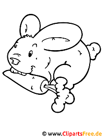Bunny Coloring Page - Easter Coloring Page