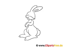 Kaninchen Ostern Ausmalbild PDF
