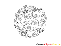 Coloring page in high resolution for Easter