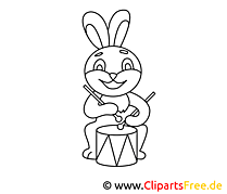 Coloring page Easter Bunny PDF