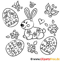 PDF coloring page easter free
