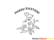 Easter picture to print and color in