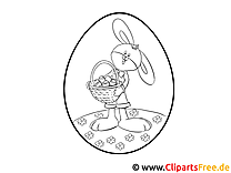 Make Easter decorations yourself - Easter egg with rabbit