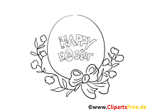 Dibujo de huevo de Pascua para colorear para imprimir