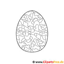 Image d'oeuf de Pâques à colorier