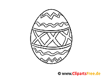 Easter egg graphic, picture, illustration, coloring page