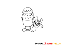 Easter egg coloring page PDF