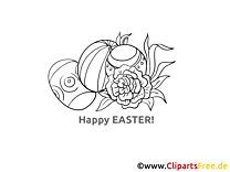 Easter eggs printable coloring pages in PDF format