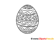 Ovos de Páscoa para colorir PDF