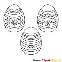 Ouă de Paște pentru imagine de colorat de Paște