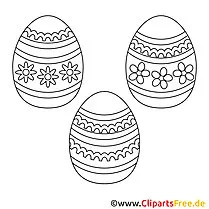 Oeufs de Pâques pour Pâques image à colorier