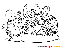 Dibujo de huevos de Pascua para colorear