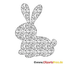 Easter bunny picture for painting and crafting