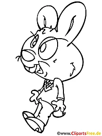 Easter bunny coloring page free for Easter