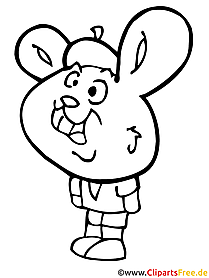 Easter bunny Template for coloring - Easter pictures