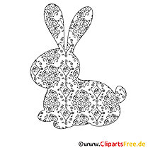 Easter bunny template for painting and crafting