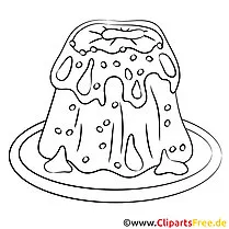 Easter cake coloring picture