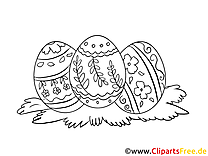 Easter coloring template PDF