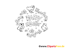Print Easter coloring template for free