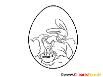 Easter coloring page free in PDF format