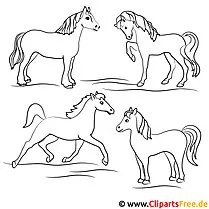 Malvorlagen Pferde zum Ausdrucken