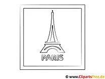 Eiffelturm Paris Malvorlage