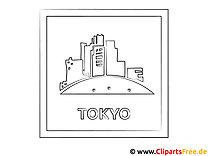 Tokio Japan Ausmalbild