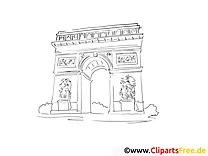 Triumphbogen Paris Ausmalbild