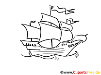 Flagge Segel Kostenlose Malvorlagen von Schiffen und Booten