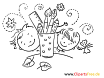Coloring pages children at school