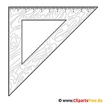 Dreieck Lineal Clipart Bild zum Malen