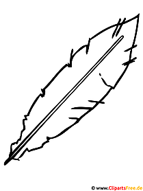 Feather image - coloring page school