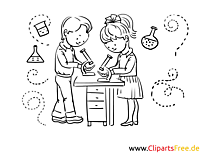 Free coloring page chemistry class