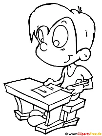 School coloring page learning