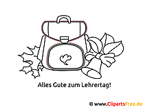 Schoolbag coloring page for free